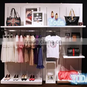 Wood Wall Flooring Stand for Clothing Shop thumbnail-1