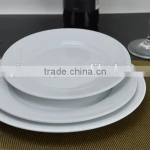 Big Size White Ceramic Plate Dinnerware Factory Price thumbnail-1
