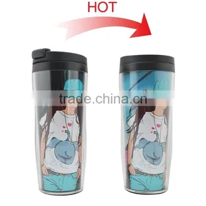 12oz Double Wall Plastic Travel Magic Mug With Custom Printing thumbnail-6