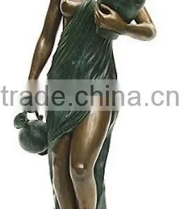 Outdoor Garden Decoration Metal Craft Life Size Bronze Sexy Girl Fountain for Sale thumbnail-6