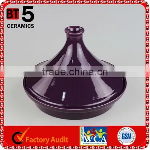 10 Inch Purple Color Moroccan Ceramic Tajine thumbnail-1