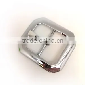 Chrome Plate Center Bar Buckle, Solid Brass Center Bar Buckle With One Prong thumbnail-1