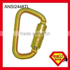 With CE EN362 Certification Steel Classic D Type Quicklock Carabiner thumbnail-3