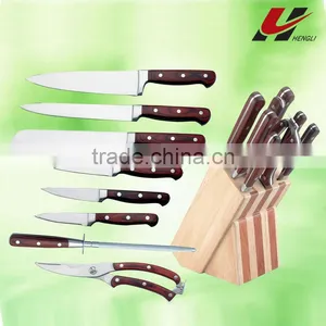 Forged Colourful Handle Knife Block Set thumbnail-1