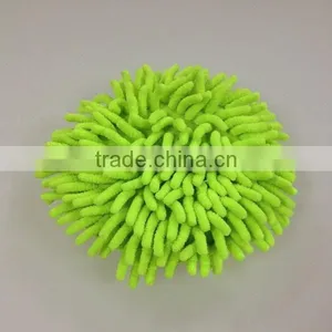 Round Shape Microfiber Chenille Auto Clean Sponge With Handle Band thumbnail-2