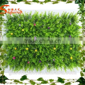 New Hot Sale ST High Quality Green Artificial Boxwood Grass Mat/ Boxwood Hedge (high Density) thumbnail-1