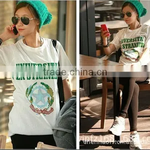 Custom the High Quality Fashion All the Time Cheap Lady's Short Sleeve T-shirt Manufacture China thumbnail-4