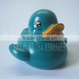 Mini Dark Turquoise Duck, Dark Turquoise Rubber Duck Bath Toy, Floating Dark Turquoise Bath Duck With Logo Imprint thumbnail-1