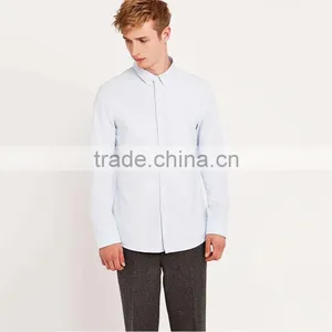 2015 New Model White 100% Cotton Dress Shirt Mens Classic Shirts thumbnail-1
