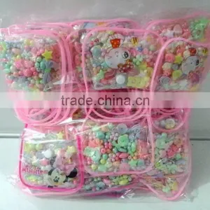 Diy Handmade Acrylic Beaded Set With Custom Logo Bags Pack Early Educational Loose Beads Bags Set for Children Gifts thumbnail-5