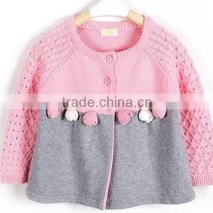 Wholesale Latest Kids Girls Pink Bolero Cardigan Sweater thumbnail-1