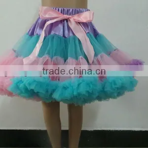 Boutique Multicolor Chiffon Baby Pettiskirt With Ruffle Baby Pettiskirt Party Dress Tutu thumbnail-1