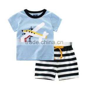 Zm50109b Summer New Design t Shirt Kids Short Sleeve Middle Pants Boys Set Clothes thumbnail-1