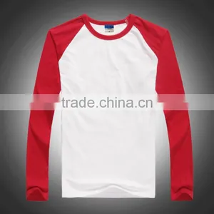 Good Quality and Fashion Male Long Sleeve Raglan T Shirt Round Sleeve t Shirt for Men thumbnail-1