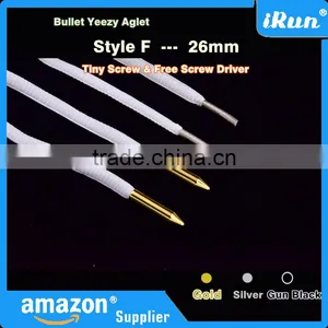 (MOQ:100pcs) Yeezy Lace With Metal Bullet Tips With Tiny Screws - Yeezy Lace With Screw Metal Bullet Tips - Free Screwdrivers thumbnail-4