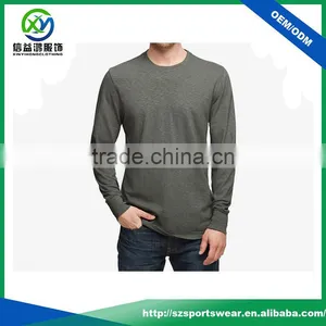 Mens High Quality Black Color Breathable 100% Cotton Long Sleeve t Shirt thumbnail-1