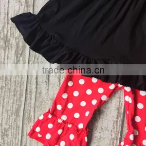 Girls Summer Outfits Children Back to School Clothing Girls Apple Dress With Red White Polka Dot Capri Pants With Accessories thumbnail-5