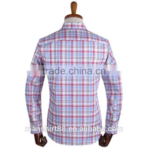Latest Nice Checked Causal Sport Shirt 100% Cotton Men Shirt thumbnail-4