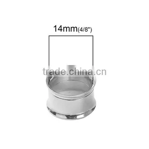 12mm Stainless Steel Ear Stretcher Expander Cylinder Silver Tone Body Jewellery Piercing thumbnail-2