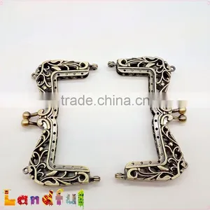 10.5cm M Shape Antique Bronze Handmade Kiss Lock Handbag Clutch Frame thumbnail-2
