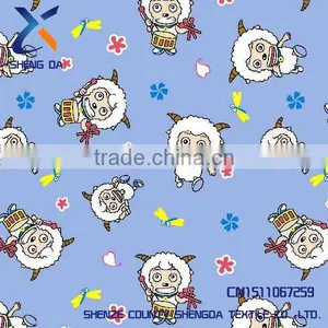 CVC Reactive Printed Flannel Fabrics for Pajama thumbnail-1