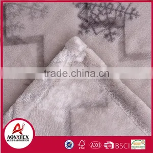 100 Polyester Christmas Snowflake Design Printed Flannel Fleece Blanket thumbnail-4
