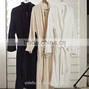 Customized Velour Shawl Collar Luxury Star Hotel Bathrobe Wholesale thumbnail-1