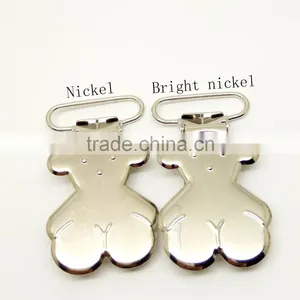 1" Bear Suspender Clips Enamel Pacifier Holder Clips thumbnail-4