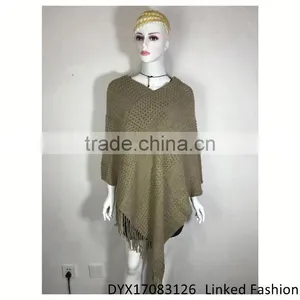 Classtic Design Warm Soft Cashmer Ponchos Hours For Winter thumbnail-1