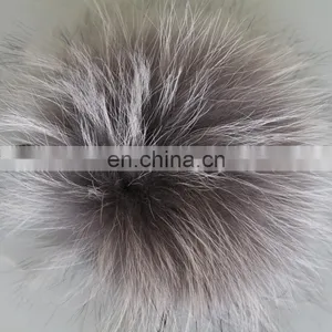 15cm Large Raccoon Fur Pompom Hair Hoop Fluffy Fur Pompon Hairband Wholesale thumbnail-5