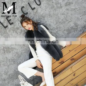 2017 Fashionable Beautiful Women Winter Real Fox Fur Fashion Vest thumbnail-5