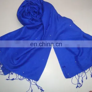 Silk Pashmina Wool Shawls With Crystals thumbnail-1