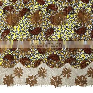 2016 Unique African Print With Tulle Fabric for Women thumbnail-2