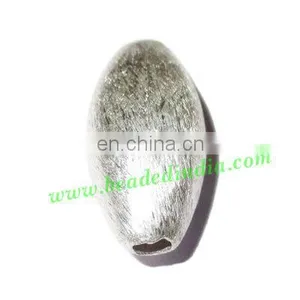 Silver Plated Brushed Beads, Size: 28x13mm, Weight: 3.71 Grams. BMSPBR061 thumbnail-1