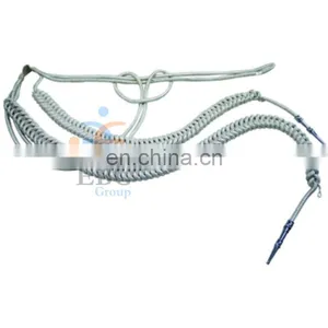 Silver Aiguillette Double Tip Brass | Mylar Thread Aiguillettes | Mylar Aiguillettes | Uniform Accoutrements thumbnail-1