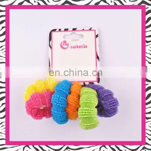 Rainbow Ponytail Holder, Simple Elastic Metal Free Hair Band thumbnail-1