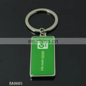 High Quality Rectangle Shape Customizable Metal Keychain thumbnail-1