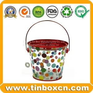 Customized Transparent PVC Metal Bucket Tin For Sweets Cookies Food Packaging thumbnail-2