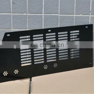 Custom Machining Precision With Flower Design .090 ALU Pwdr ct Blk Side Panel Small Truck Mount Plate thumbnail-3