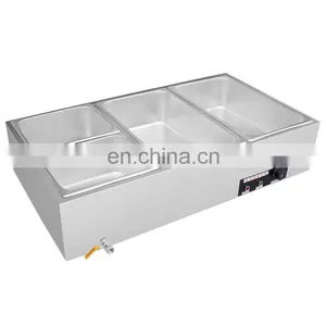 8- Pans Hot Food Display Food Warmer CommercialBainMariefood Warmer Steam Table thumbnail-1
