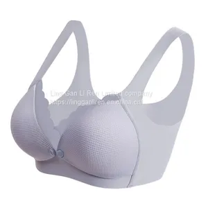 Breastfeeding Underwear, Pregnant Women's Bra, Gathered to Prevent Sagging, Big Breasts, Comfortable Bra During Pregnancy, Buckle Before Feeding and Postpartum thumbnail-1