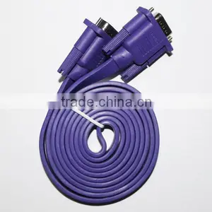 15 Pin ( 3+4 ) Male to Male FLAT VGA CABLE With Gold or Nickel Plated Connector thumbnail-3