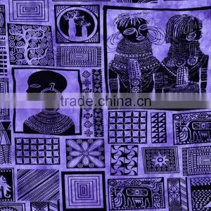Indian Tapestry Cotton African Print Purple Vintage Wall Hanging Tapestries Throw Mandala Print Bedsheet thumbnail-3