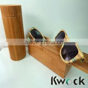 Cheap Natural Wooden Sunglasses Vintage Color Painting Change Bamboo Sunglasses Wholesale Quality Choice thumbnail-2