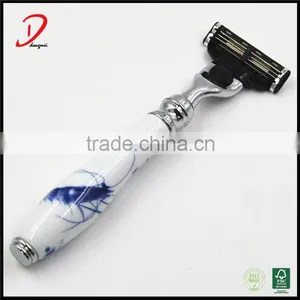 New Arrival Removable Chinese Style Mach 3 Blades Ceramic Shaving Razors thumbnail-1