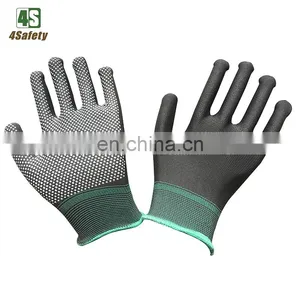 4SAFETY 13 Gauge Pvc Dotted Polyester Knit Work Safety Gloves With Dotted Grips thumbnail-2