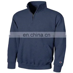 OEM High Quality Custom Half Zip Pullover Plain Hoodies Quarter Half Zip Hoodie Men Half Zip Hoodie Up thumbnail-3