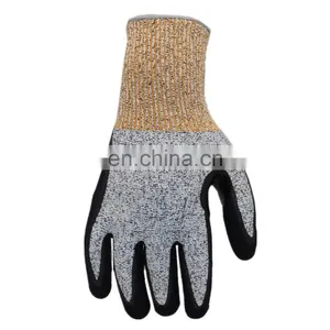 High Quality Level 5 HPPE Liner PU Coated Cut Resistant Protection Hand Gloves for Work thumbnail-1