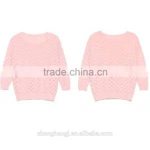 New Arrival Korean Summer Hollow Hedging Pullover Sweater Breathable Shirt With Slimming Lookings thumbnail-4