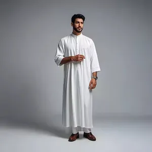 Super Hot Selling 80+20% TR Fabric for Shirts Skirts Fabric Arabia Thobe TR Abaya Thobe thumbnail-1